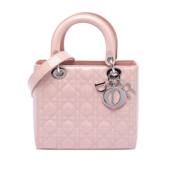 Dior Handbags - Pre-Loved Dior Medium Patent Cannage Lady Dior